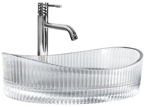 Rea Harper, sklenené umývadlo na dosku 500x370x140 mm, číra, REA-U8525