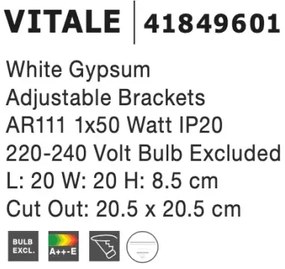 Podhľadové svietidlo Vitale 2 biele
