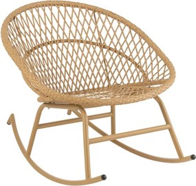 Béžové ratanové hojdacie kresielko Zayo Beige - 118*82*78 cm