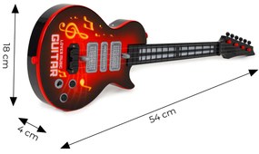 Detská elektrická gitara s výučbou infračervených melódií Red