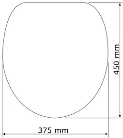 WC sedadlo s jednoduchým zatváraním Wenko Astera, 45,5 × 38 cm