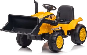 LEAN CARS Batériový traktor s prívesom S617 žltý