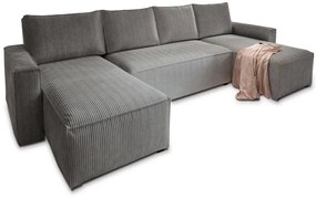 AKCIA Sivá sedacia súprava do U SMART COSARO 295x140 cm II. akosť