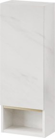 Závěsná koupelnová skříňka Letto 05 30 cm bílý mramor/zlatá
