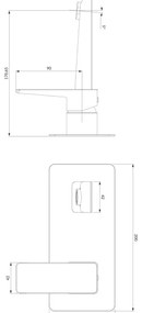 OMNIRES PM7415CRB-Umývadlová batéria na podomietkovú inštaláciu PARMA chróm/biela