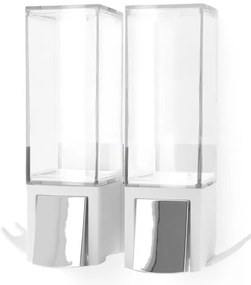 Dávkovač mydla Compactor Edge, 2 x 500 ml, biela