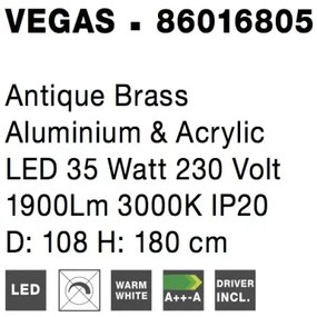 LED luster Vegas 108 mosadz