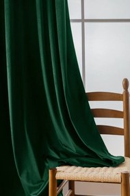 Tmavo zelený zatemňovací záves VELVET 140x270 cm Zavesenie: Riasiaca páska