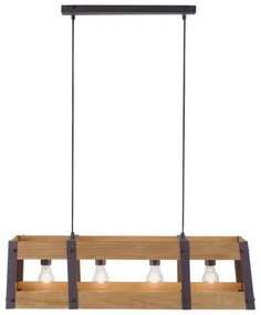 Leuchten Direkt 15721-79 - Luster na lanku CRATE 4xE27/60W/230V