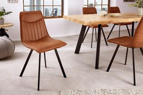 Nemecko -  Dizajnová stolička ASTON vintage hnedá, mikrovlákno