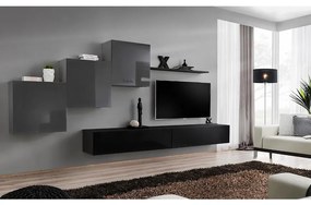Obývacia stena Switch X Čierna/Grafit