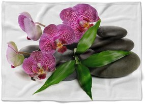 Deka Orchidea na kameňoch (Rozmer: 200 x 140 cm, Podšitie baránkom: NE)