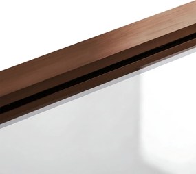 Trojdielna vaňová zástena REA AGAT-3 120 cm, kartáčovaná meď/transparent