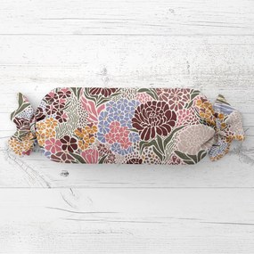 Biante Vankúš valec bonbon Sandra SA-648 Akvarelové kvety na bielom 15x60 cm