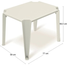 Plastový konferenčný stolík MLT2 - béžová