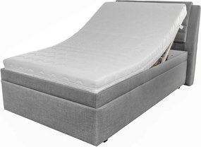 Sconto Posteľ s polohovacím roštom YORK sivá, 120x200 cm