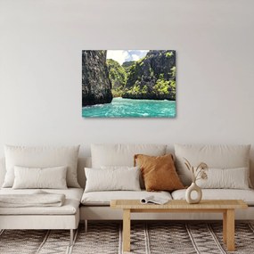 Obraz horskej rieky (70x50 cm)