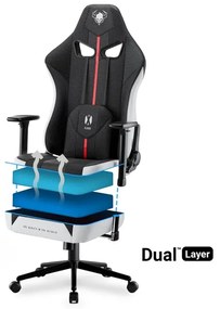 Textilné Kreslo Diablo X-Player 2.0 Small, Bielo-čierne