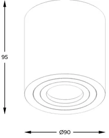 Bodové svietidlo IP44 čierna RONDIP SL
