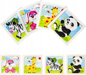 Drevené puzzle 10973 sada 4 kusy