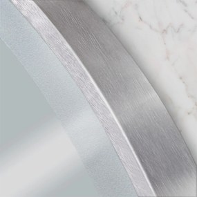 Rea Rea, LED zrkadlo 90cm v oceľovom ráme, brúsená oceľ, HOM-06550