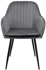 Jedálenská stolička SEVILLA zamatová, grafitová