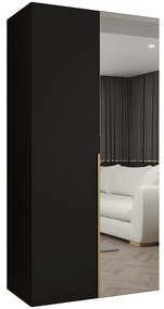Skriňa Alicante II 100 čierna/zlatá