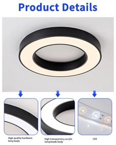 Immax NEO 07209L-LED Stmievateľné svietidlo PASTEL LED/53W/230V 60cm čierna Tuya+DO