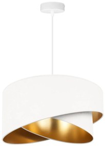 Závesné svietidlo MEDIOLAN, 1x biele/zlaté textilné tienidlo, (výber z 2 farieb konštrukcie)