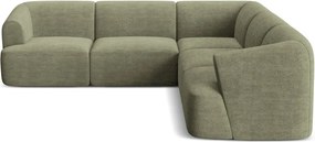 Zelená menčestrová rohová pohovka Campi – Cosmopolitan Design