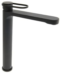 Vysoká umývadlová batéria SAT Fusion bez výpuste matná čierna SATBSFU285KPCC, 1 ks