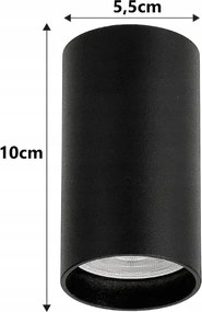 BERGE LED svietidlo pre povrchovú montáž FIGU - čierne 3+1 ZADARMO