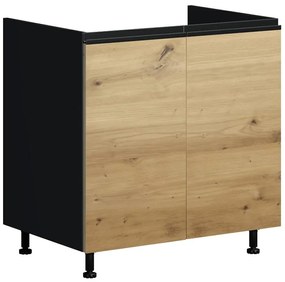 Kuchynská Skrinka Industry D80 ZL čierna/artisan