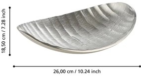 Eglo 427012 - Dekoračný podnos FORLEYET 18,5x26 cm strieborná
