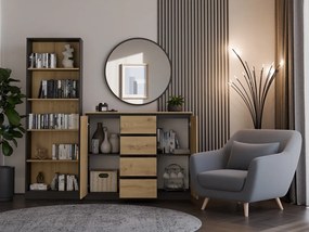 Komoda 2D4S 120 cm dub artisan/antracit