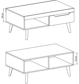 Konferenčný stolík Dorin - dub artisan