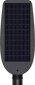 LED stmievateľná solárna pouličná lampa so senzorom VENICE 50W/4000 mAh IP65 čierna + diaľkové ovládanie
