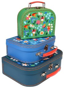 Detské kufríky v súprave 3 ks Fairies in the Garden – Rex London