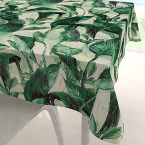 Biante Zamatový štvorcový obrus Tamara TMR-028 Veľké zelené listy 50x50 cm