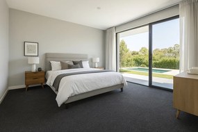 Tapibel, Koberec metráž Supersoft 800 čierny, na mieru, šíře 4m, čierna, ab (mriežka), chodba / predsieň