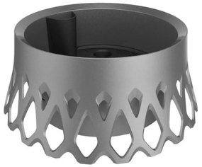 Kvetináč na hrob UH o300mm ROSETA strieborný výška 155mm samozavlažovací, misa KLC