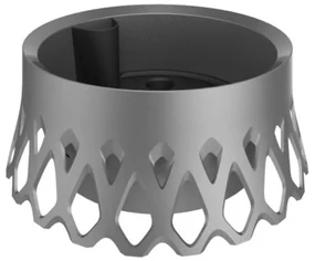Kvetináč na hrob UH o300mm ROSETA strieborný výška 155mm samozavlažovací, misa KLC