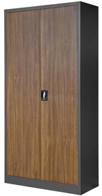 Skriňa Jan kovová antracit/orech