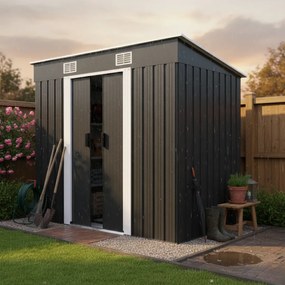 Záhradný domček na náradie L, 196x122x182cm,  antracitová Jurhan