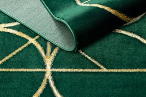 Koberec EMERALD exkluzívny 1010 glamour, styl kruhy fľaľkovo zelený / zlatý