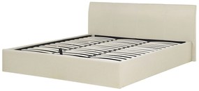 Béžová posteľ s úložným priestorom 180x200 cm ORBEY Beliani