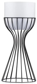 Kvetináč na stojane LOFT IV 46 cm čierny/biely