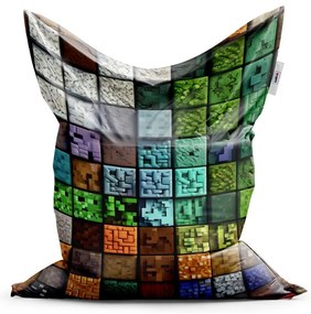 Sedací vak Classic Blocks Abstract - detský, farebná