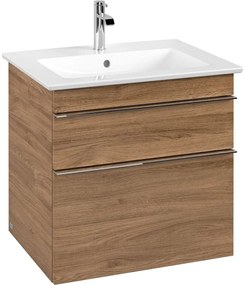 VILLEROY &amp; BOCH Venticello závesná skrinka pod umývadlo, 2 zásuvky, 603 x 502 x 590 mm, Oak Kansas, A92401RH