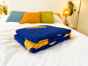 Prehoz na posteľ GOLBINO, tmavomodrý Rozmer: 170 x 210 cm